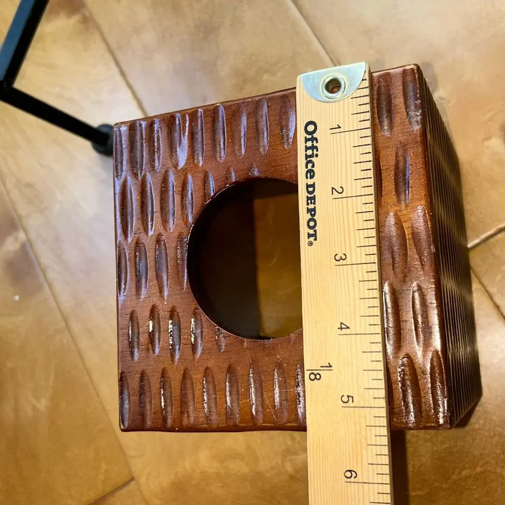 African Queen carved Solid Wood Tissue Box Linens-n-things